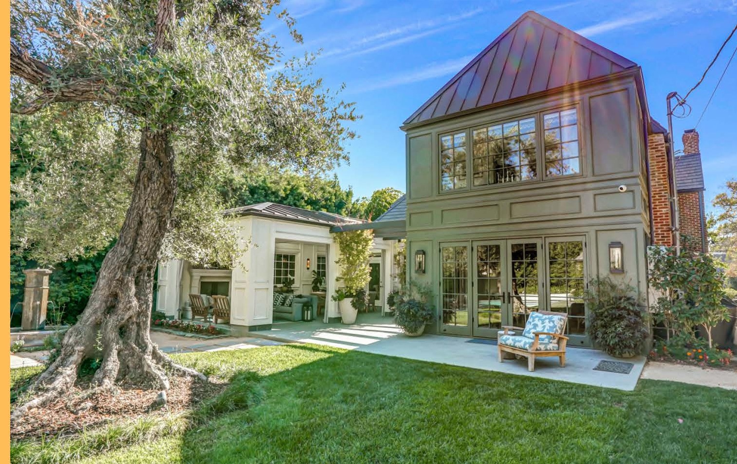 Completed Los Angeles home and landscaped backyard by Modline Builders
