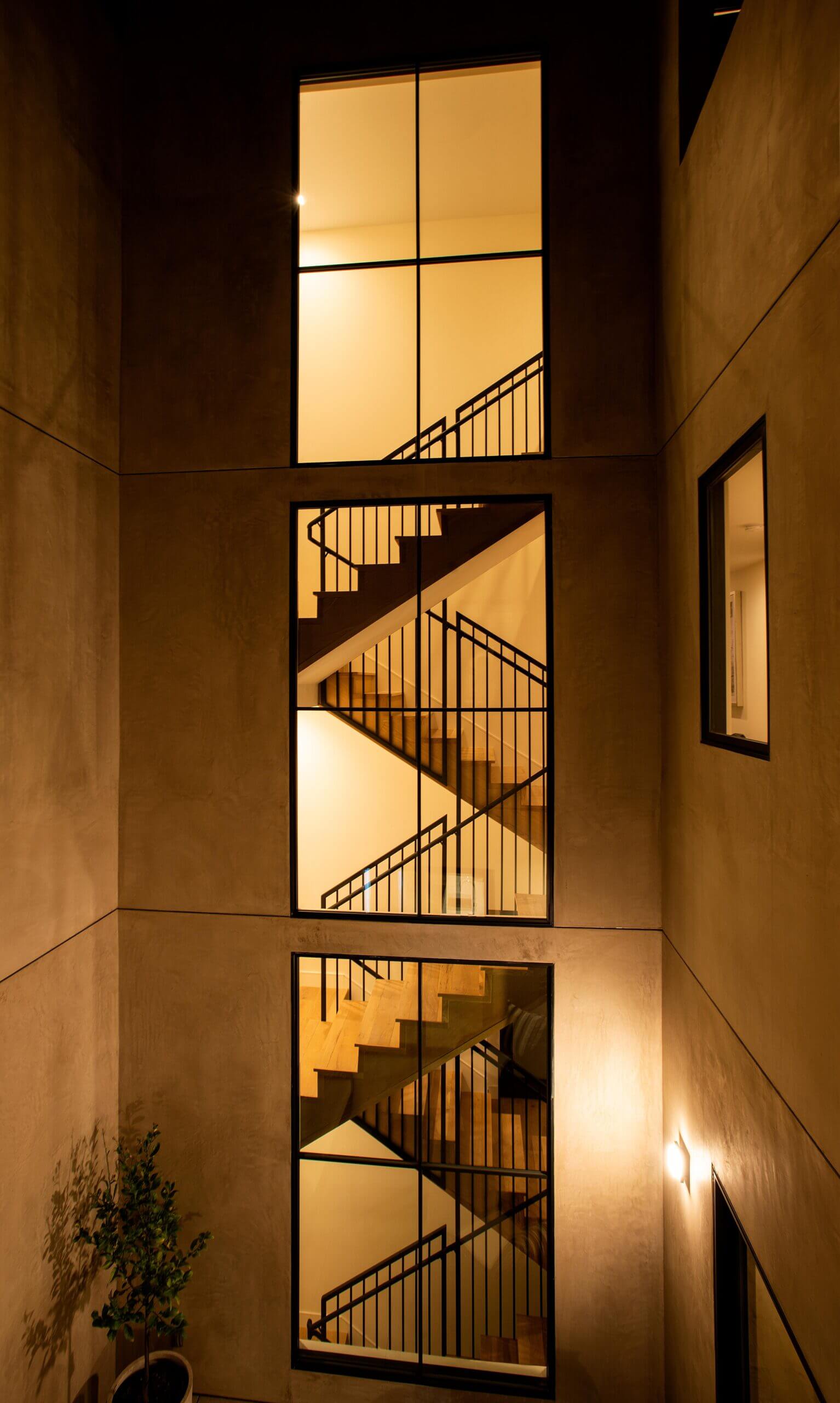 Modern interior staircase at a Modline Builders project