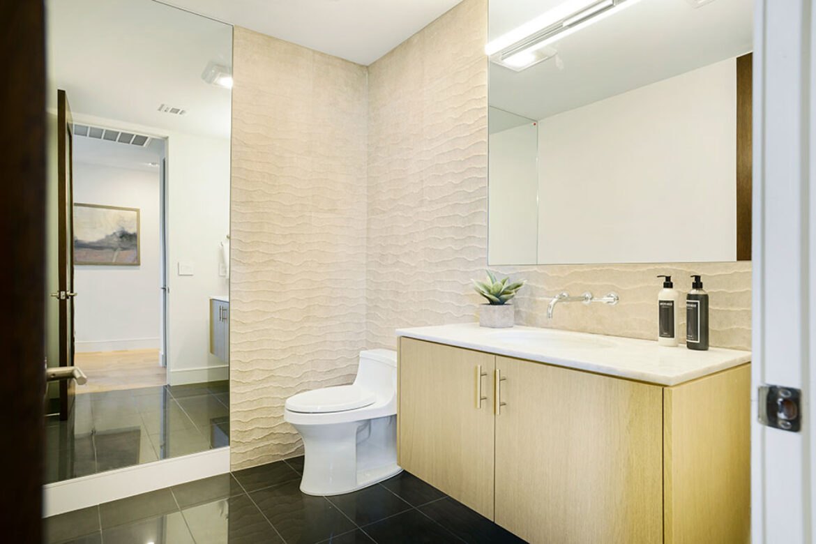 custom-contemporary-powder-room-with-wood-vanity-in-los-angeles